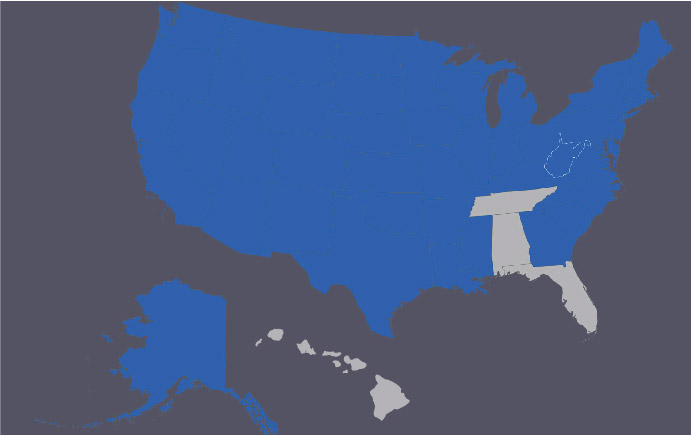 Map Showing States that Support Medicaid Buy-In